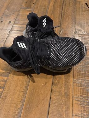 adidas Kids Black & White Knit Sneakers